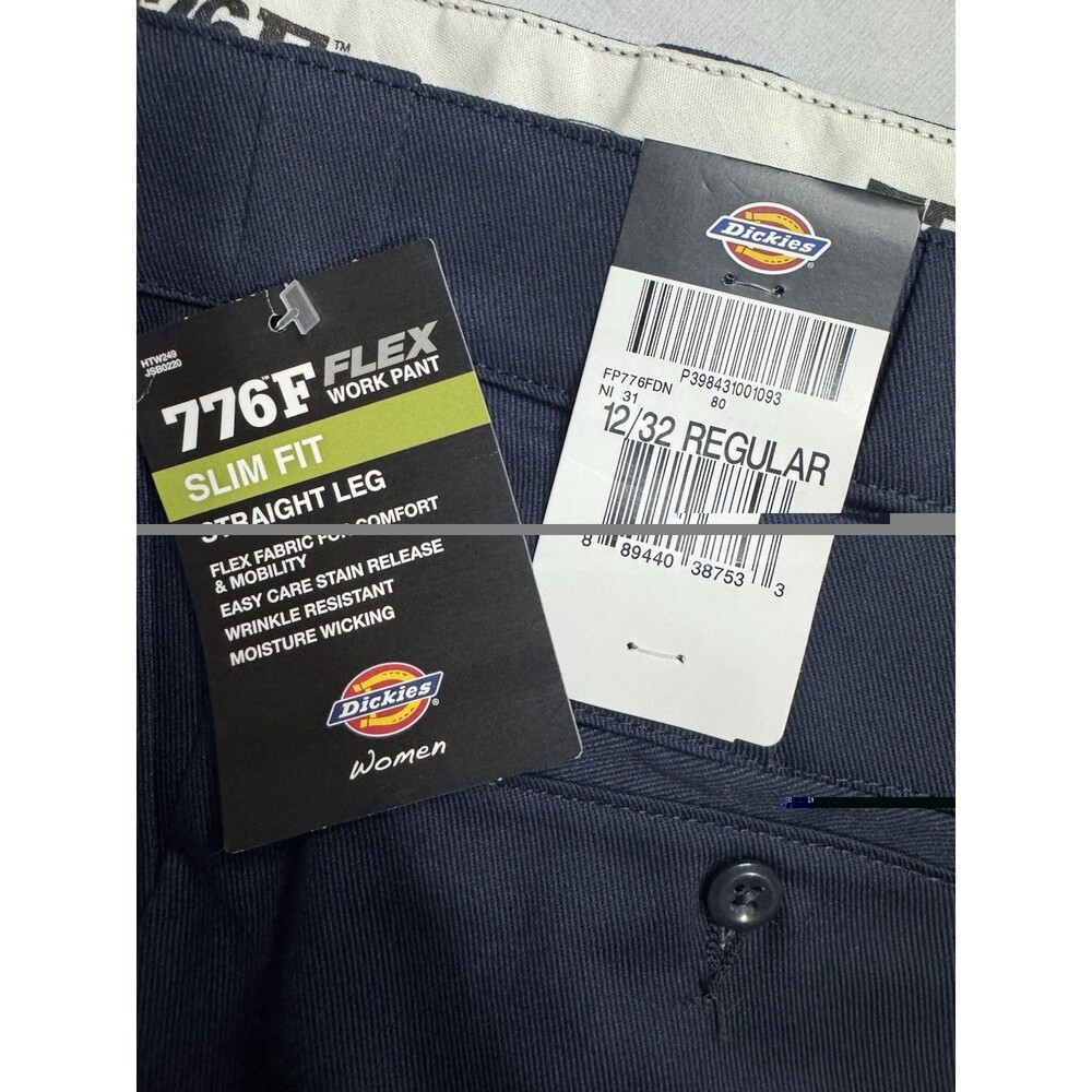 Dickies women's blue work pants 776 flex NWT W12/L32